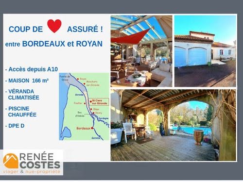 Vente viager 7 pièces 166 m² à Saint-Ciers-sur-Gironde (33820), 59 620 €