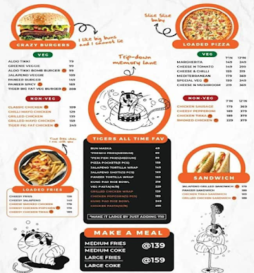 Fat Tiger menu 