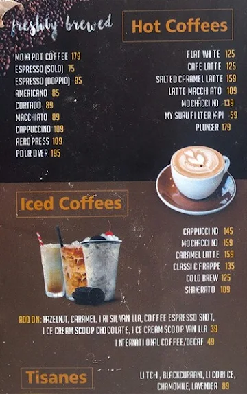 Bizibean menu 