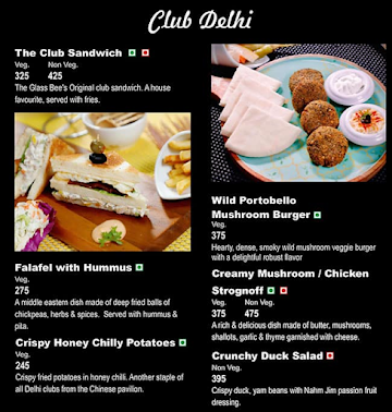 The Glass Bee Club Bistro menu 