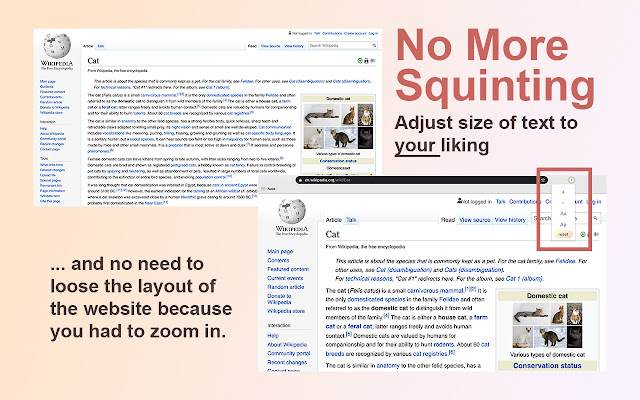 Basic Font Readability chrome extension