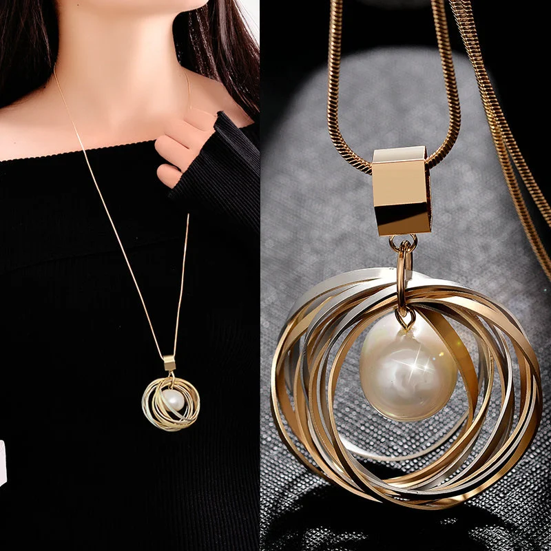 Artificial pearl necklace