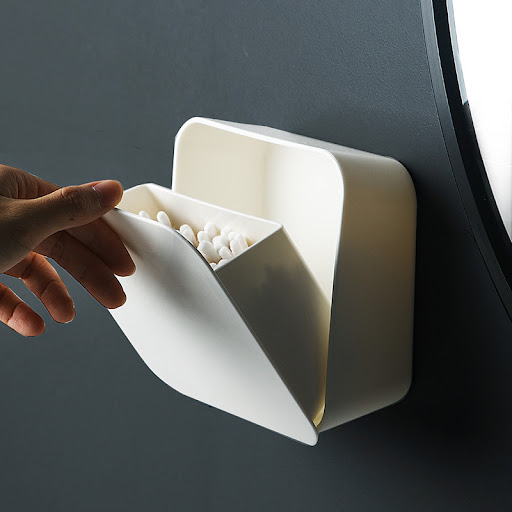 Title 5, Creative wall-mounted cotton swab storage box f...