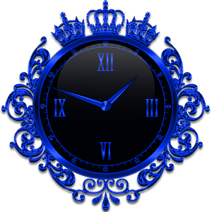 Blue Crown Clock Widget