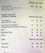 Ek One Uno Pizza menu 1