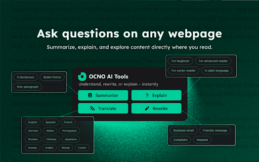 OCNO: Private AI Browser Brain screenshot 3