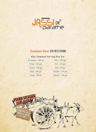 Jassi De Parathe menu 3