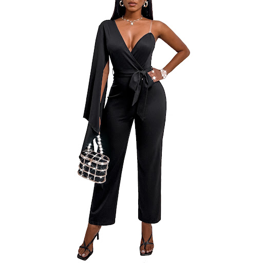 Title 4, European And American Womens V-neck Jumpsuit N...