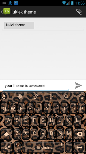 Theme TouchPal Leopard Brown