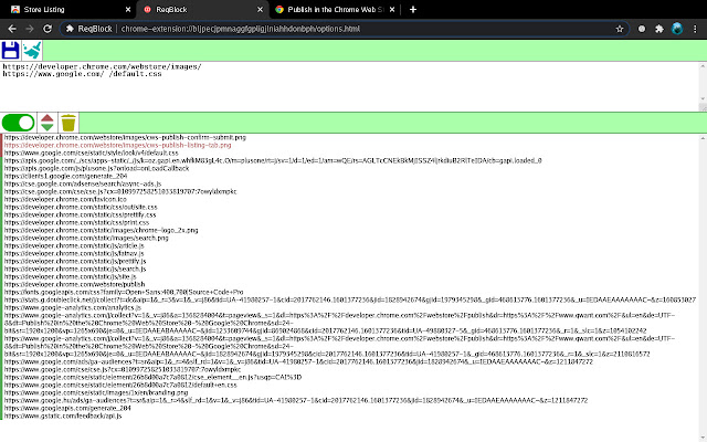 ReqBlock chrome extension