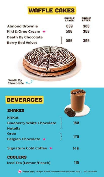 The Belgian Waffle Co menu 