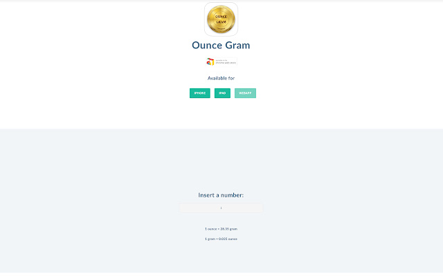 Ounce Gram chrome extension