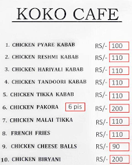 Koko Cafe menu 1