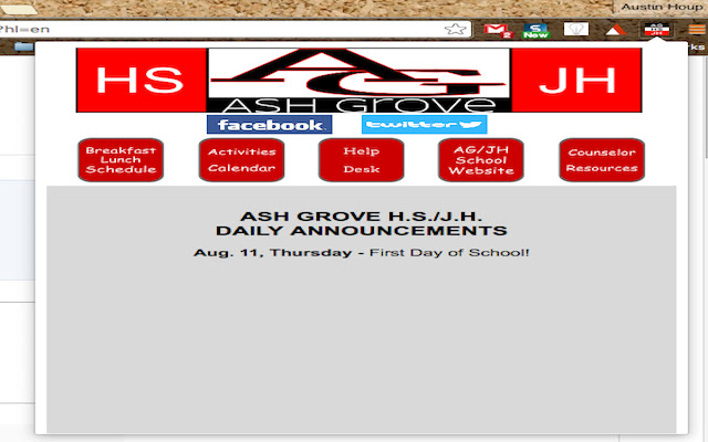 Ash Grove HS/JH Announcements chrome extension