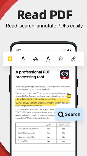 Screenshot CS PDF Reader - PDF Editor