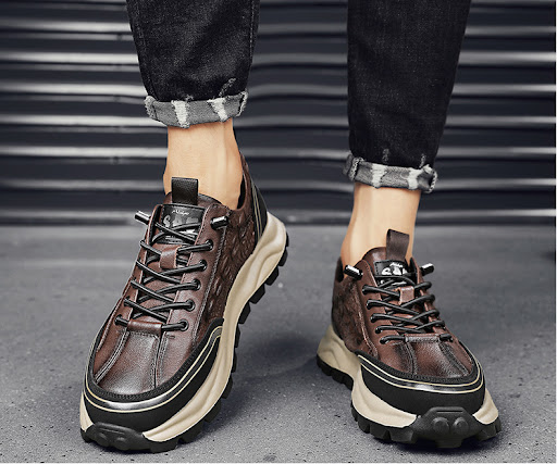Title 6, Mens Business Casual Flat Leather Shoes, comfo...
