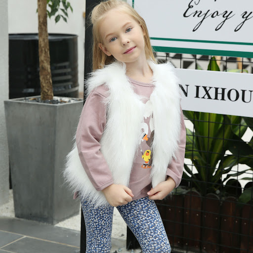 Title 8, Childrens Faux Fur Vest Fashion Casual Wool Sw...