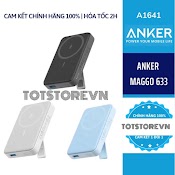 Sạc Dự Phòng Hít Lưng Anker Maggo 633 Xanh Đen Trắng