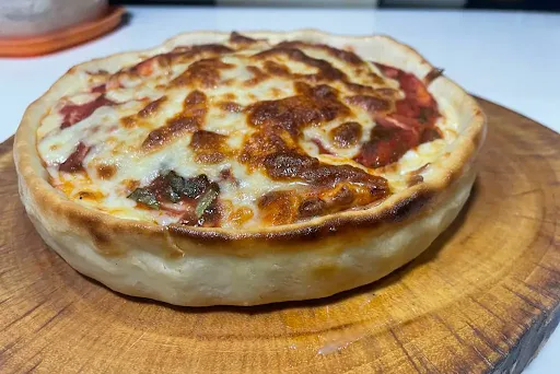 Double Chicken Pepperoni Deep Dish Pizza [8 Inches]