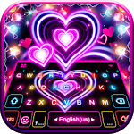 Cover Image of Download Neon Lights Heart Keyboard Theme 1.0 APK