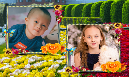 Beautiful Garden Dual Photo Frame Application