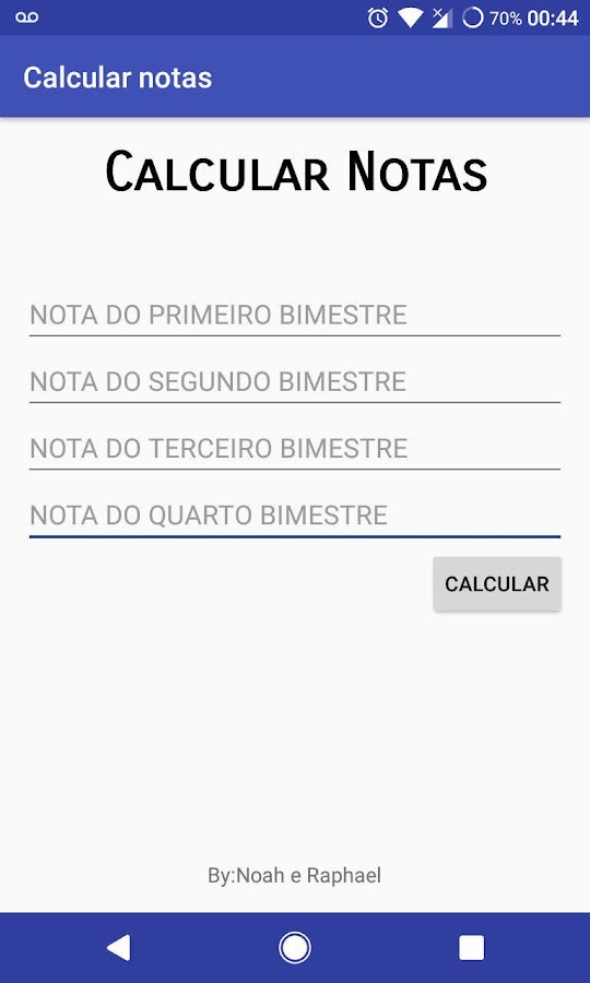 Calcular Notas Screen 3
