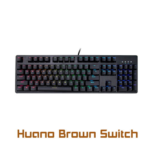 Bàn phím cơ E-dra EK3104 Huano Brown Switch (Đen)