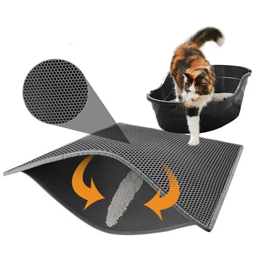 Cat Litter Trapper Mat Folding Waterproof Honeycomb Sifting Pad Protect Floor and Carpet Eco-friendly Light Weight EVA F