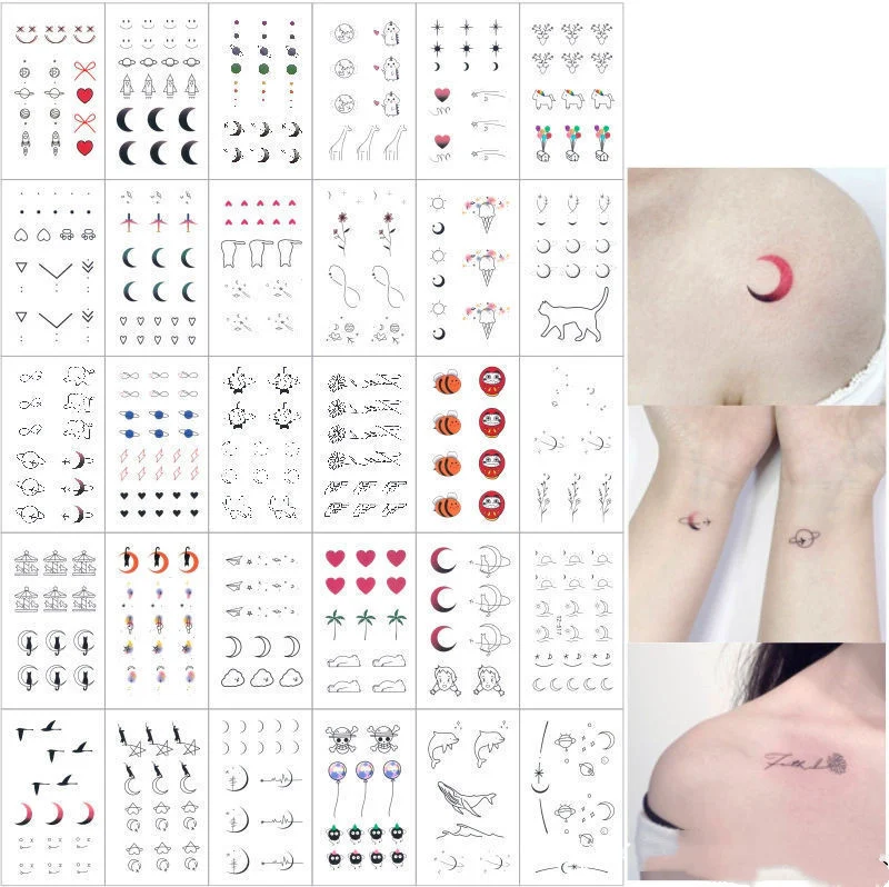Title 3, 45 feuilles dautocollants de tatouage anglais ...