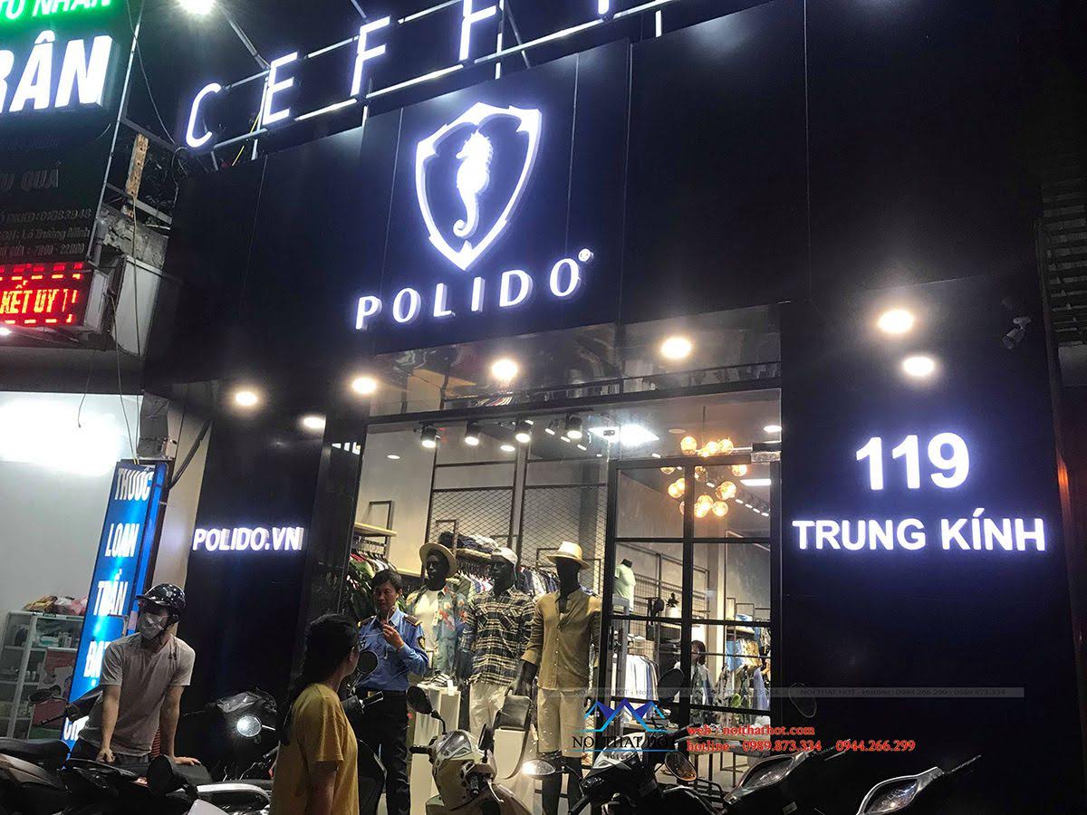 thiết kế thi công shop thời trang nam polido 1