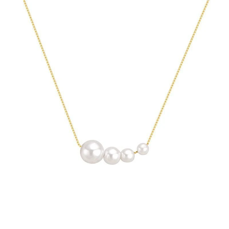 S925 Sterling Zilveren Parelketting voor Dames, licht luxe en uniek design, een prachtig sieraad als perfect cadeau.