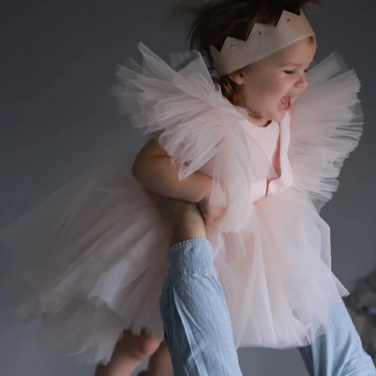 Meisjes Temperament Kant Ruffle Prinsessenjurk Perfect voor Feesten en Speciale Gelegenheden Comfortabel en Stijlvol Design voor Meisjes