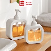 Chai Nhựa Chiết Dầu Gội Sữa Tắm Nước Rửa Tay Phòng Tắm Dạng Nhấn Trong Suốt Tiện Lợi