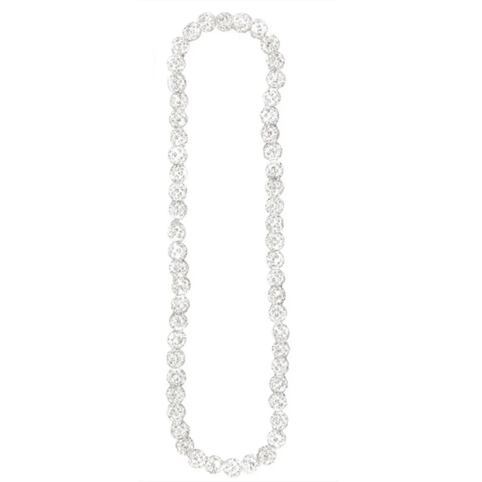 Heren kleurrijke strass kralen ketting, modieus sport sieraad. Verfraai je outfit met dit trendy accessoire voor sport en een casual look.