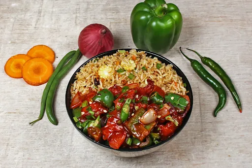 Chilli Chicken With Veg Fried Rice