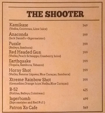 Xtreme Sports Bar & Grill menu 