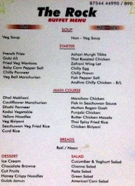 The Rock menu 1