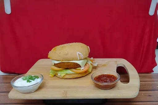 Schezwan Veg Burger