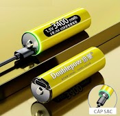 Pin Sạc Có Cổng Typec Usb Aa 1.5V Doublepow 3400Mwh Hỗ Trợ Sạc Trực Tiếp - Hàng Chính Hãng