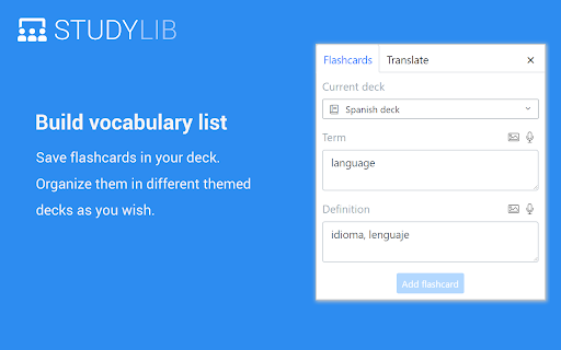 Dictionary and Flashcards