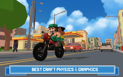 Moto Rider 3D: Blocky City 17 (Mod Money)