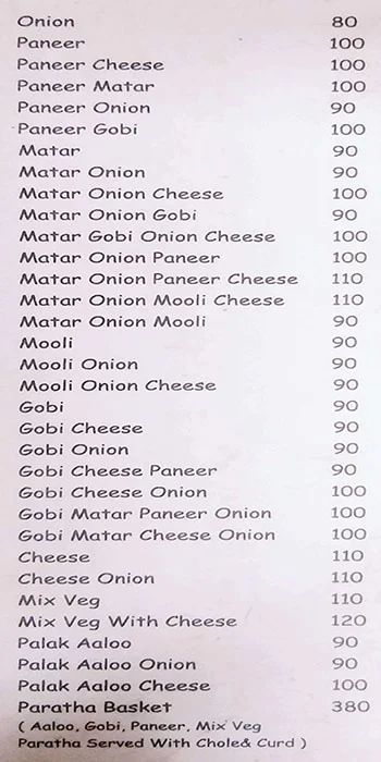 New Jalebi Junction menu 