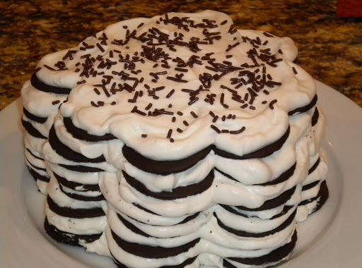 My son's favorite cake! A different take on the Nestle Wafer Icebox Cake.