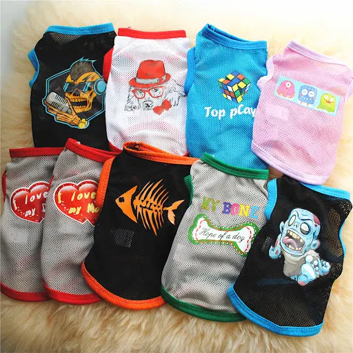 Summer Cheap Designer Dog Clothes for Small Dogs Frenchie Bulldog Clothes for Dogs York Pug Pet Dog Clothes T-shirt Pet 