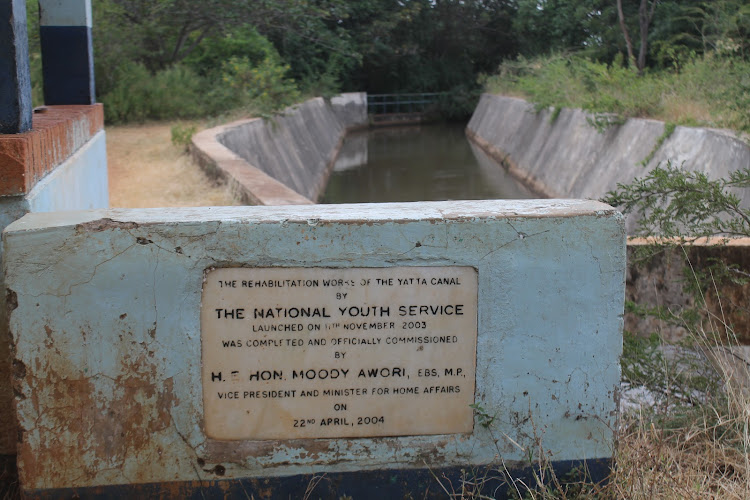 Yatta canal intake along River Thika in Machakos county on Tuesday, August 10.