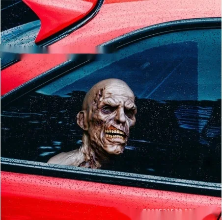 Adesivos 3D para vidros de carro Zumbi Vinil Terror Halloween. Decore seu carro com adesivos assustadores e personalize o visual com terror.