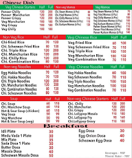 South indian and Chinese delight menu 1