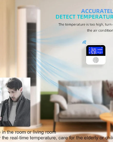 WiFi Tuya Smart Life LED Display Temperature Humidity Sen... - 1