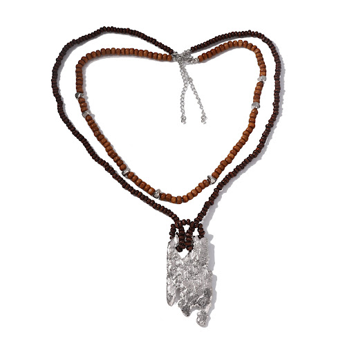 Title 8, Retro Vacation Beaded Multi-layer Twin Wooden B...