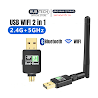 Usb Wifi 5G, Usb Bluetooth 2 In 1 Thu Sóng Wifi Và Usb Thu Bluetooth 3.0 Cho Pc Laptop Mạnh Mẽ